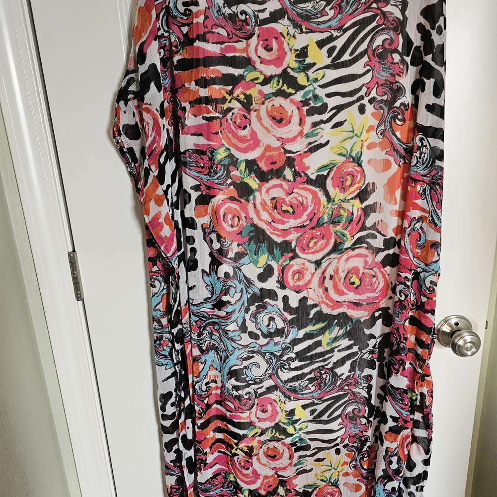 Swim By Cacique Lane Bryant Vibrant Multicolor Swim Cover-Up Sz 14/16 - Picture 4 of 4
